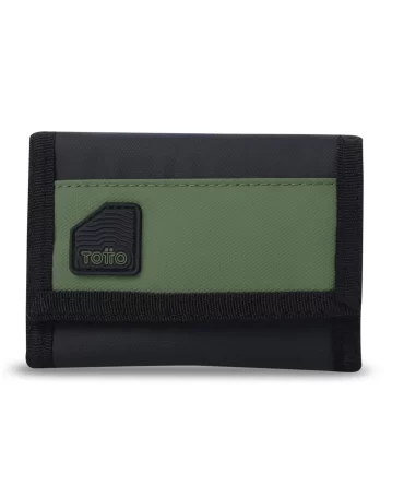 BILLETERA TOTTO CONTRAST CHAIN RFID BLOCKER - NEGRO