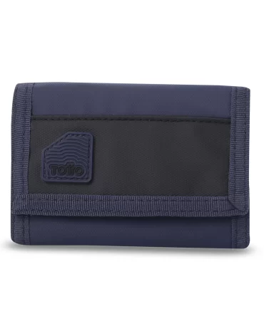 BILLETERA TOTTO CONTRAST CHAIN RFID BLOCKER - AZUL