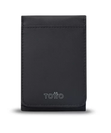 BILLETERA TOTTO WOOD - RFID BLOCKER - NEGRO