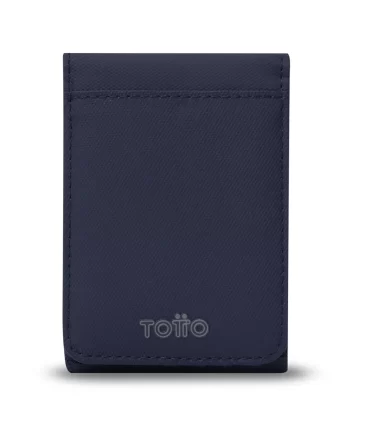 BILLETERA TOTTO WOOD - RFID BLOCKER - AZUL