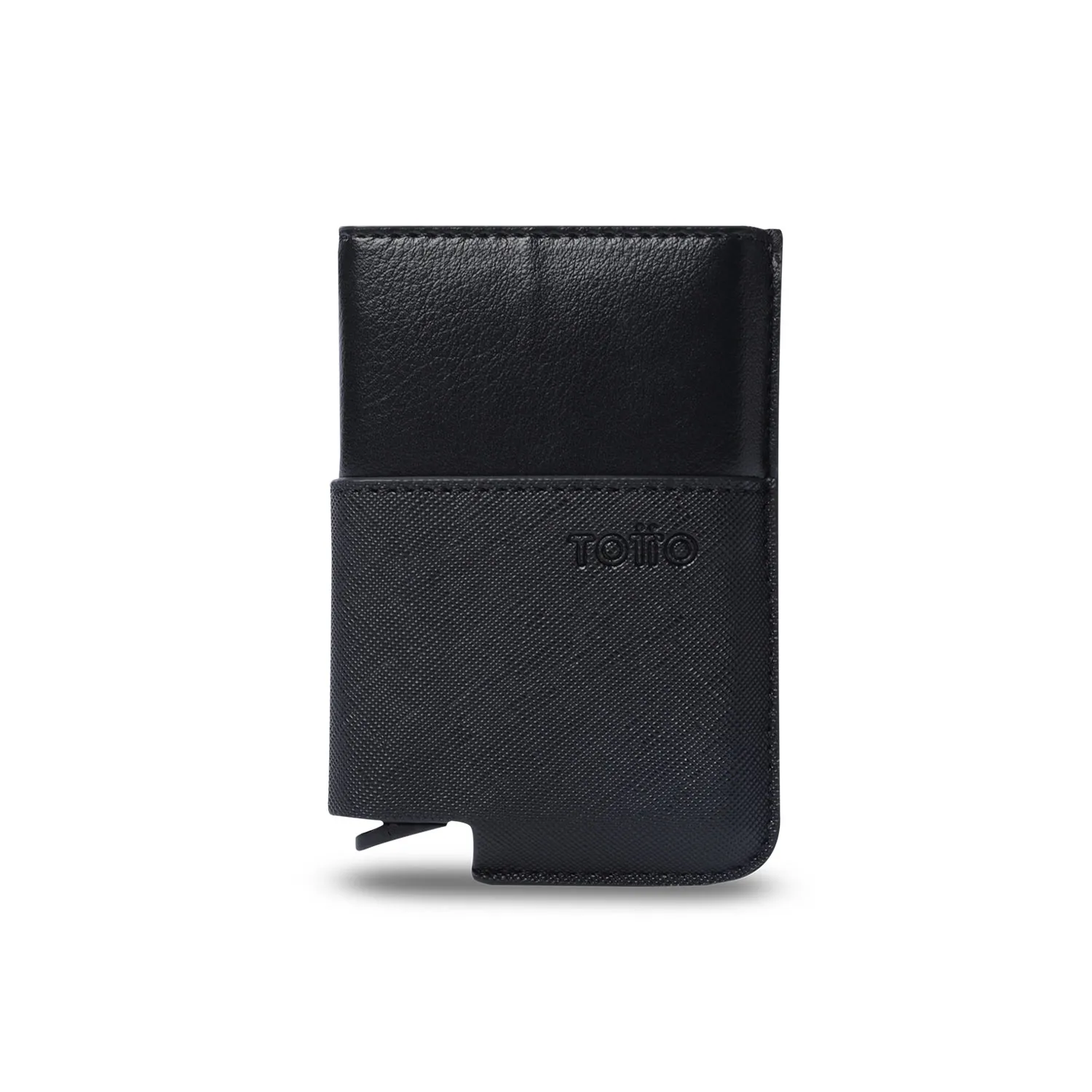 BILLETERA TOTTO SAFFIANO TAR - PORTADOCUMENTOS - RFID BLOCKER - NEGRO