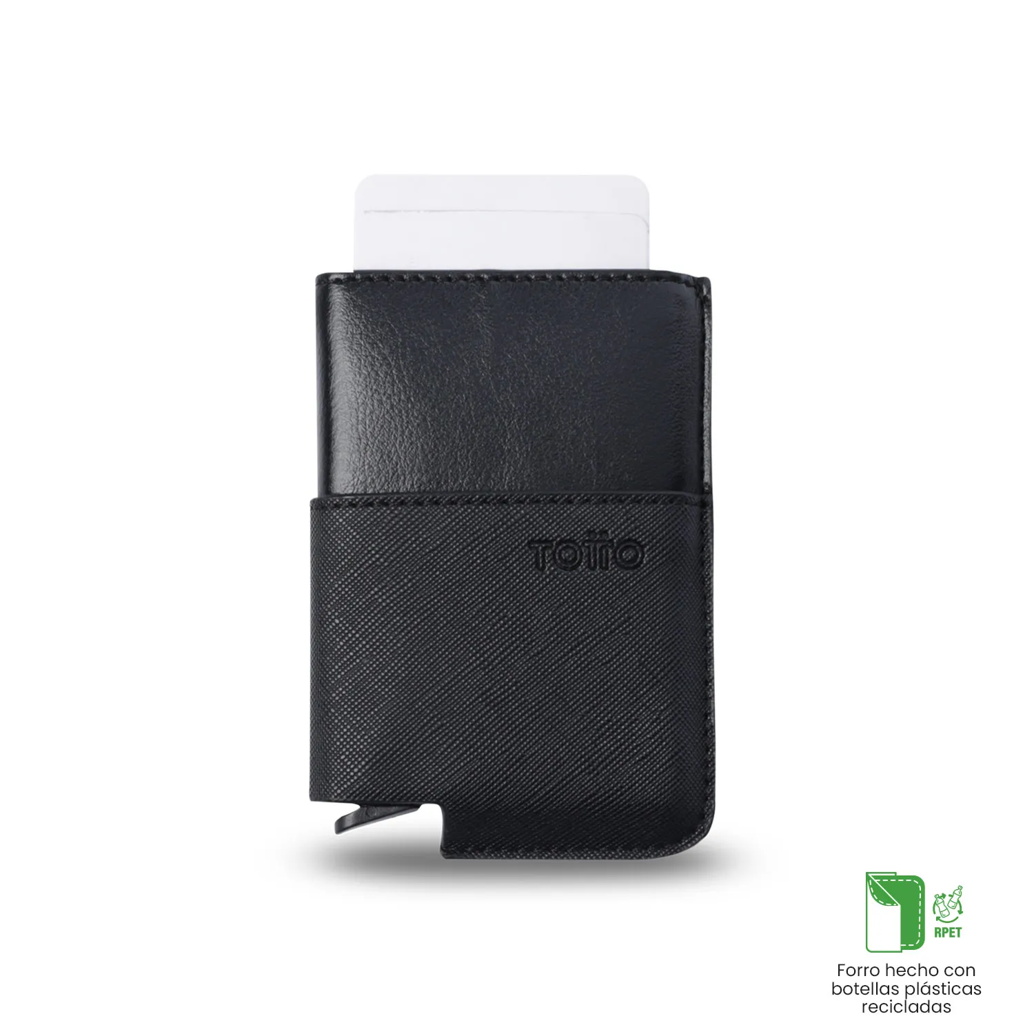 BILLETERA TOTTO SAFFIANO TAR - PORTADOCUMENTOS - RFID BLOCKER - NEGRO