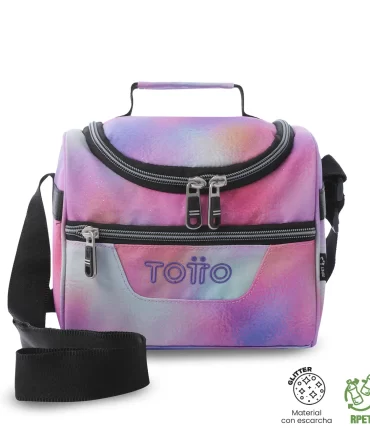 LONCHERA TOTTO PIZARRA GLITTER - ROSADO