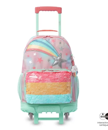 MORRAL TOTTO RUEDAS RAINBOW STAR - TALLA L - BEIGE