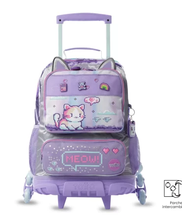 MORRAL TOTTO RUEDAS ANDY CAT - TALLA L - LILA