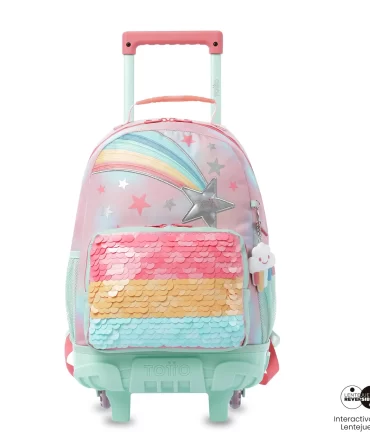 MORRAL TOTTO RUEDAS RAINBOW STAR - TALLA M - BEIGE