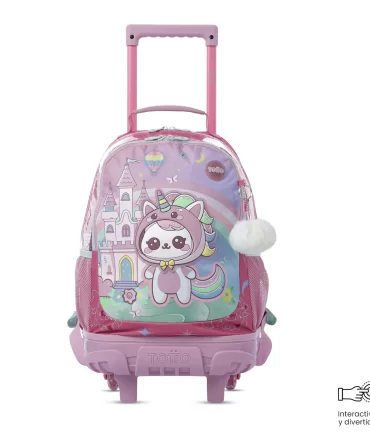 MORRAL TOTTO RUEDAS MAGIC SPARK - TALLA M - ROSADO