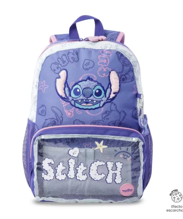 MORRAL TOTTO STITCH ON THE BEACH - TALLA M - AZUL