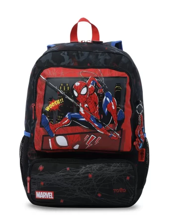 MORRAL TOTTO SPIDERMAN HERO - TALLA L - NEGRO