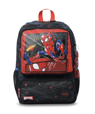 MORRAL TOTTO SPIDERMAN HERO - TALLA M - NEGRO