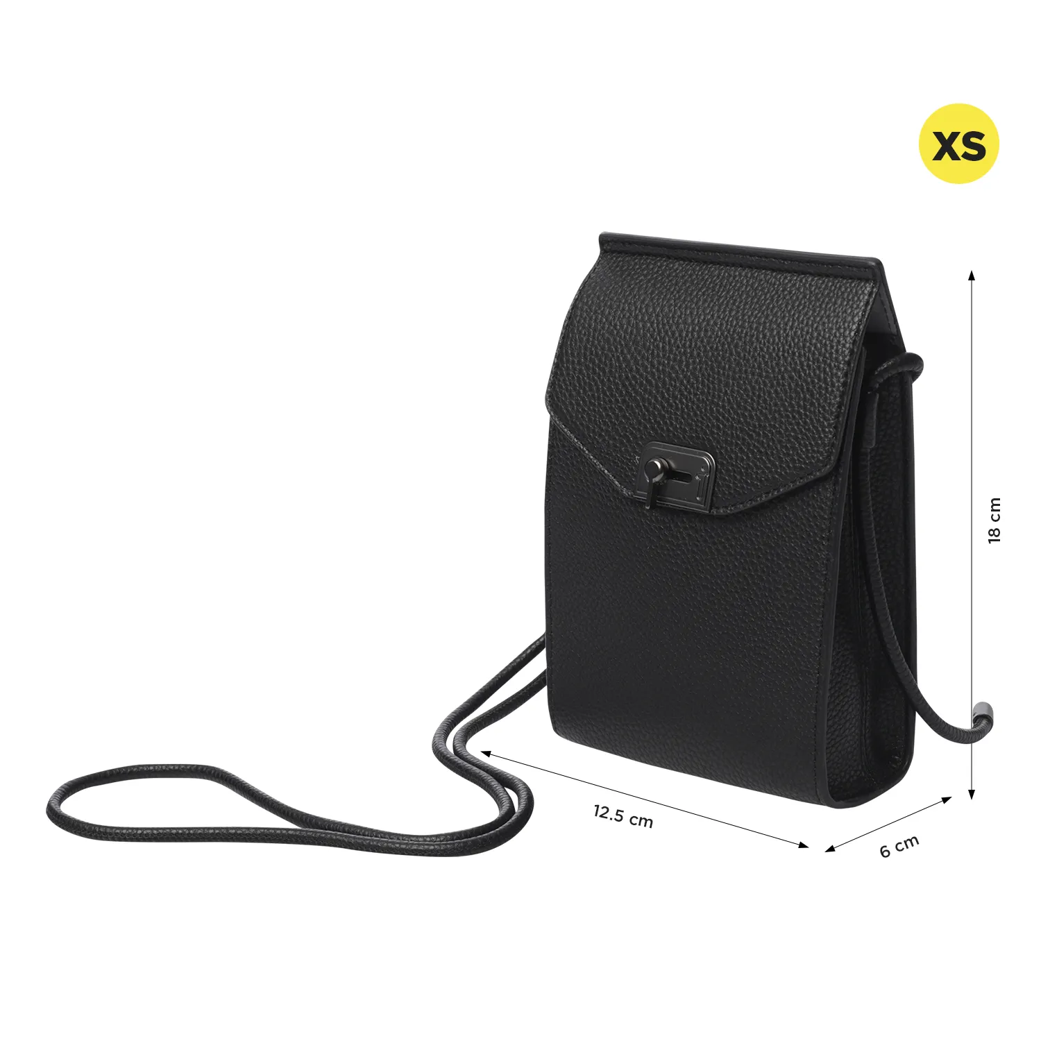 BOLSO TOTTO SMOOTH CROSSBODY - NEGRO - TALLA XS - Imagen 3