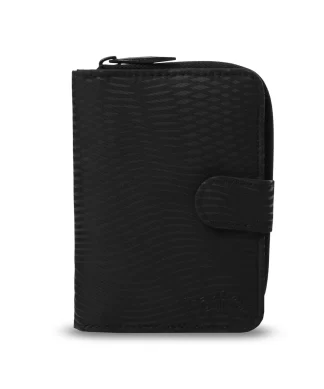 BILLETERA TOTTO TEXTURE TWI RFID BLOCKER - NEGRO