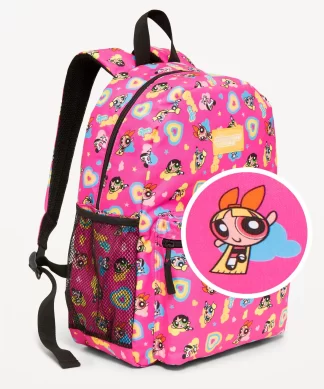 MORRAL OLD NAVY POWER PUFF CANVAS - TALLA M - ROSADO
