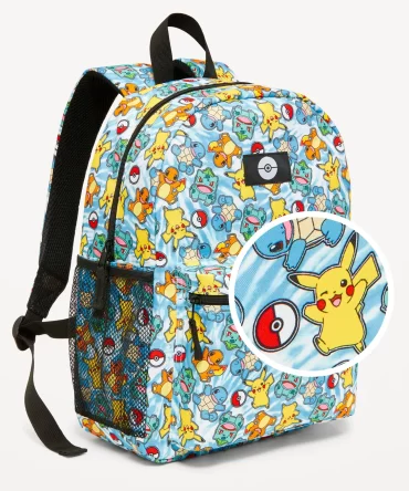 MORRAL OLD NAVY POKEMON CANVAS - TALLA M - AZUL
