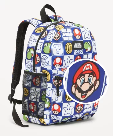 MORRAL OLD NAVY SUPER MARIO BROS CANVAS - TALLA M - AZUL