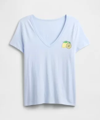 CAMISETA GAP MUJER - CUELLO V