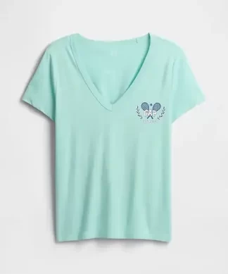 CAMISETA GAP MUJER - CUELLO V