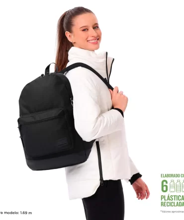 MORRAL TOTTO TOCAX UNIVERSITARIO PORTA PC 14" - TALLA L - NEGRO