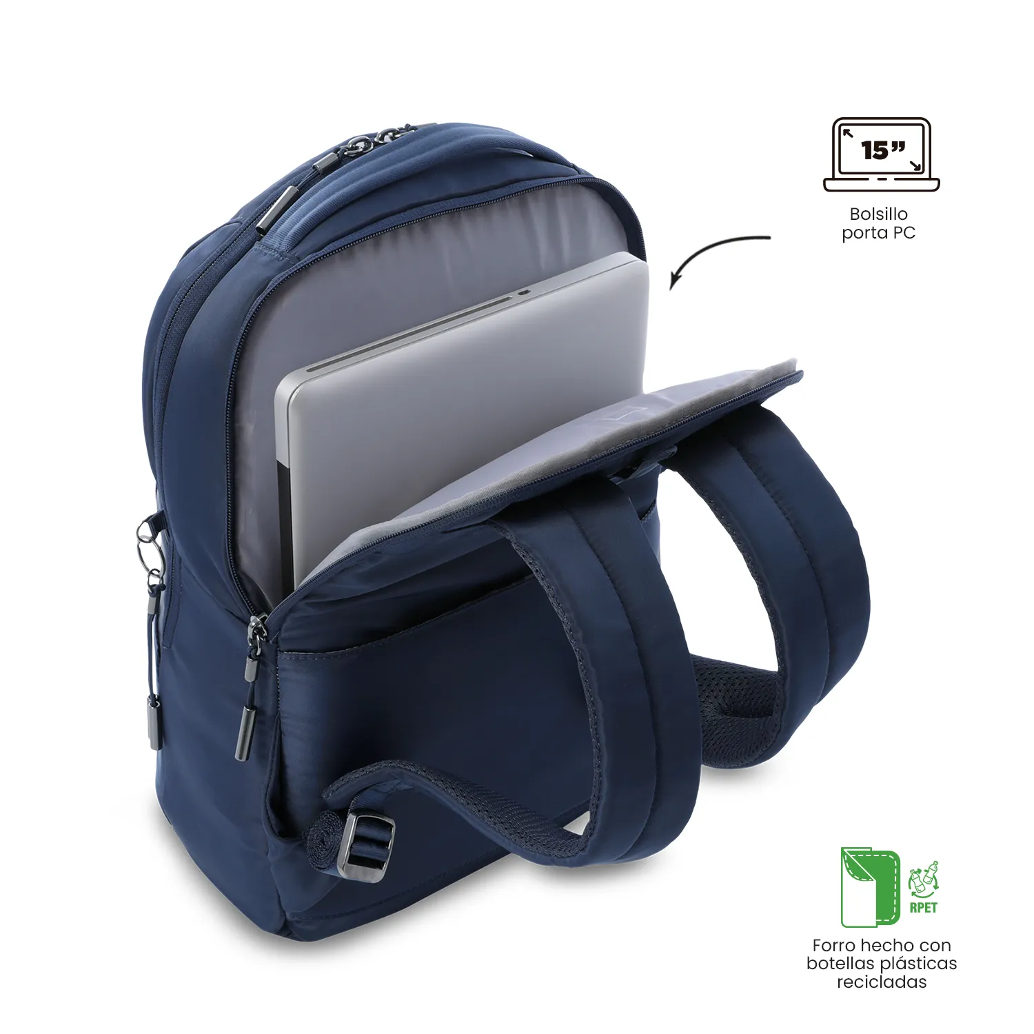MORRAL TOTTO ROXANNE - TALLA M - AZUL - Imagen 5