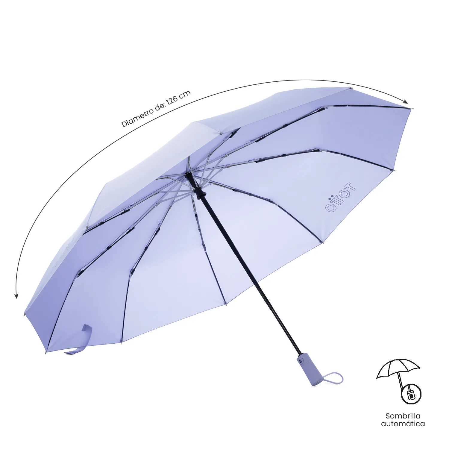SOMBRILLA TOTTO BRELLA - LILA CON ESTUCHE - Imagen 3