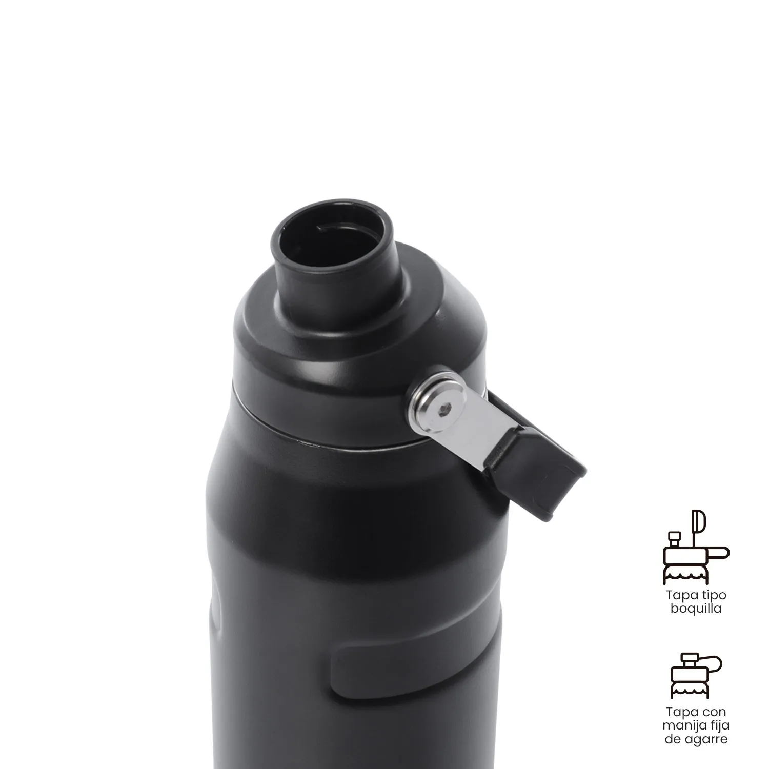 TERMO TOTTO AGUA RUNE 1000 ML - NEGRO - Imagen 2