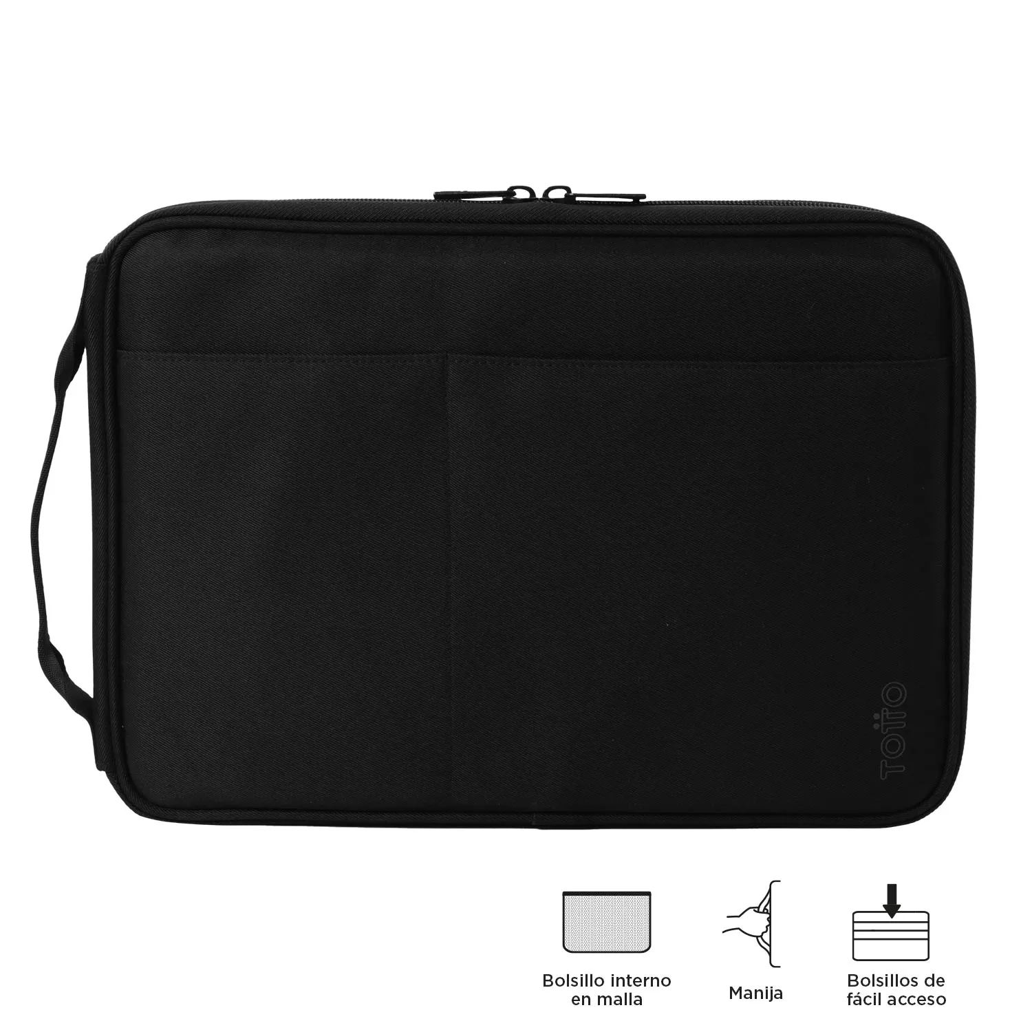 ORGANIZADOR TOTTO ESCRITORIO TABBY 2 - NEGRO - PORTA PC MULTIUSO - Imagen 4