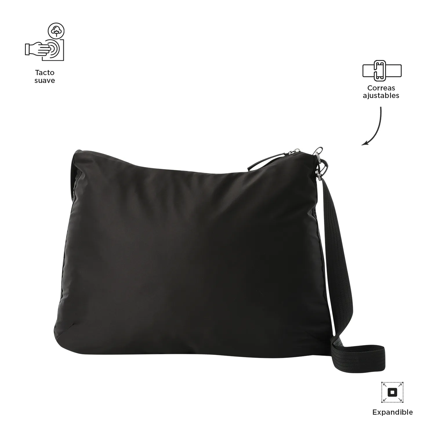 BOLSO TOTTO ESTAMBUL SHOPPING BAG - NEGRO - TALLA M - Imagen 4
