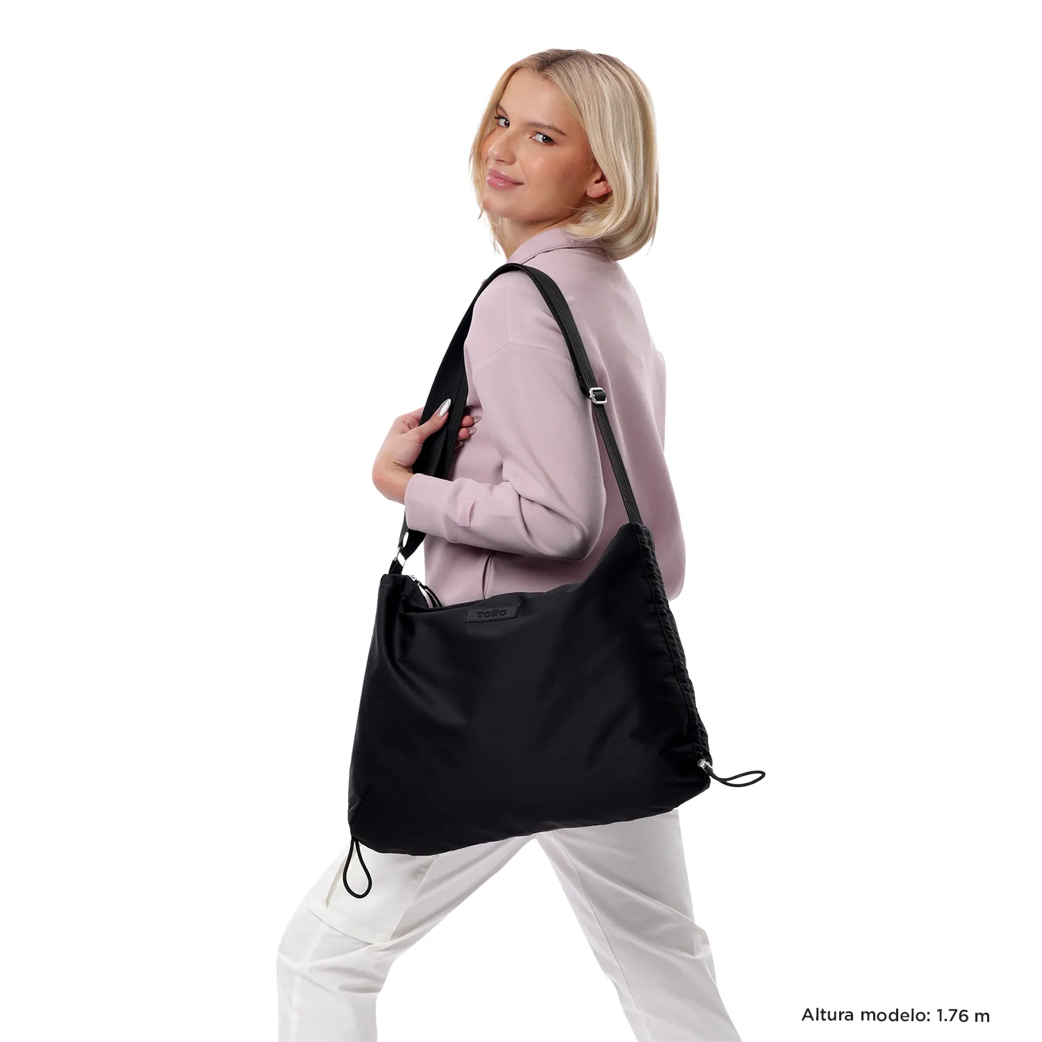 BOLSO TOTTO ESTAMBUL SHOPPING BAG - NEGRO - TALLA M - Imagen 2