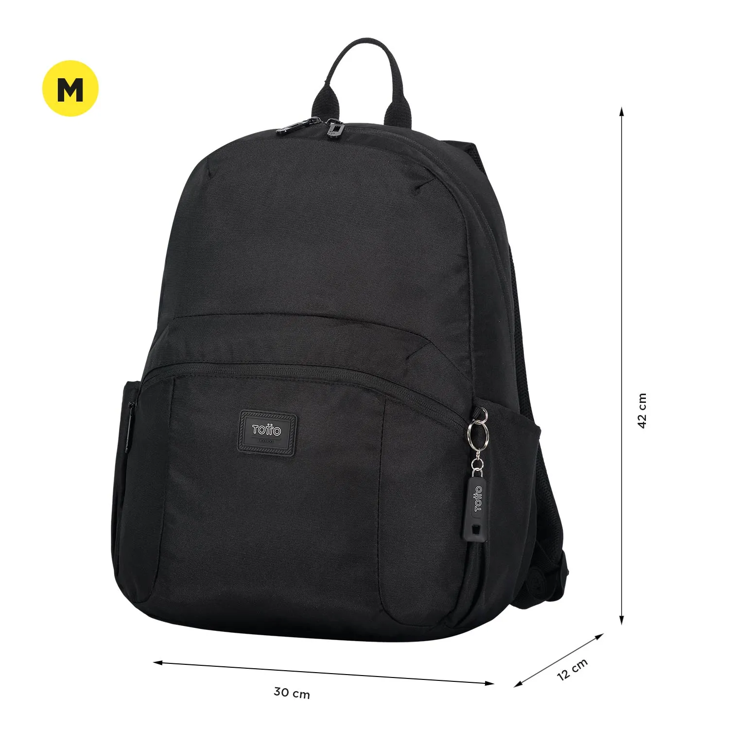 MORRAL TOTTO TRIK UNIVERSITARIO PORTA PC 14" - TALLA M - NEGRO - Imagen 3