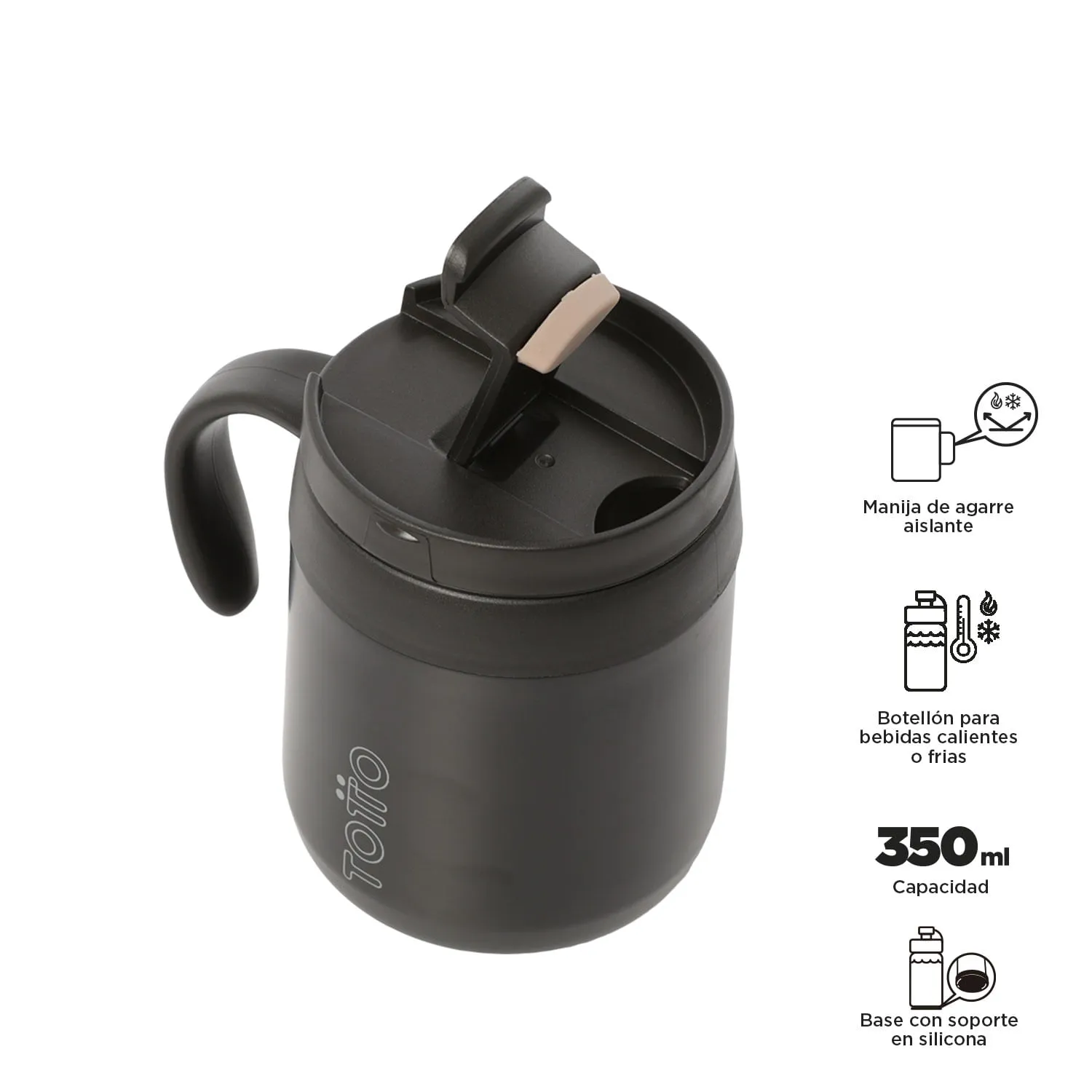 TERMO TOTTO COOL 350 ML - NEGRO - Imagen 2