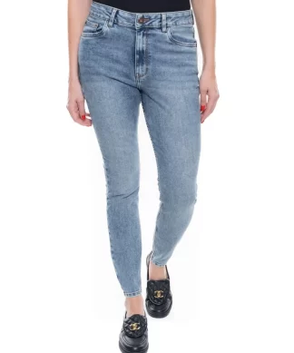 JEAN COLOR BLUE MUJER - MEDIUM WAIST SKINNY FIT