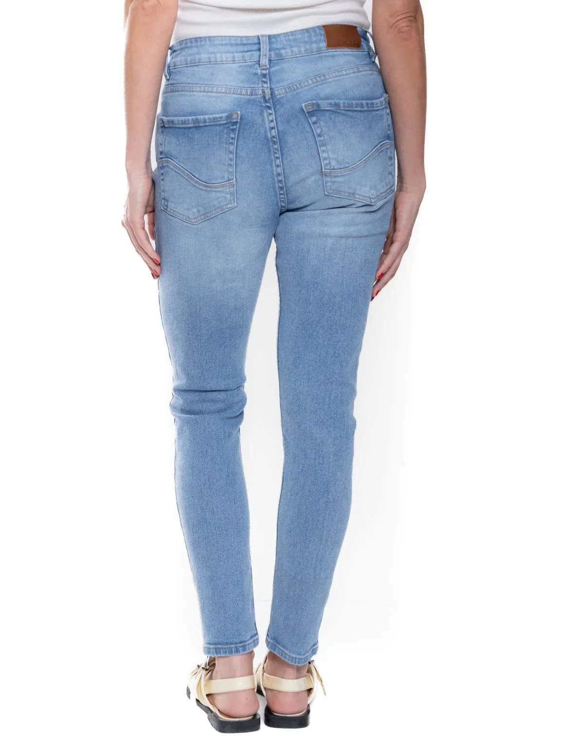 JEAN COLOR BLUE MUJER - HIGH WAIST SKINNY FIT - Imagen 6