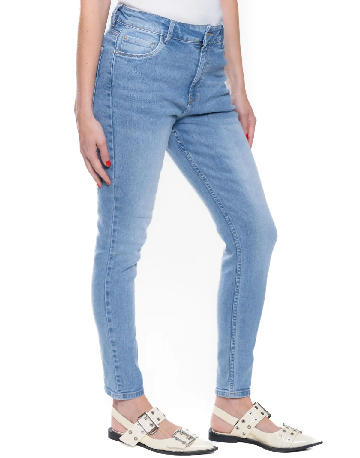 JEAN COLOR BLUE MUJER - HIGH WAIST SKINNY FIT - Imagen 5