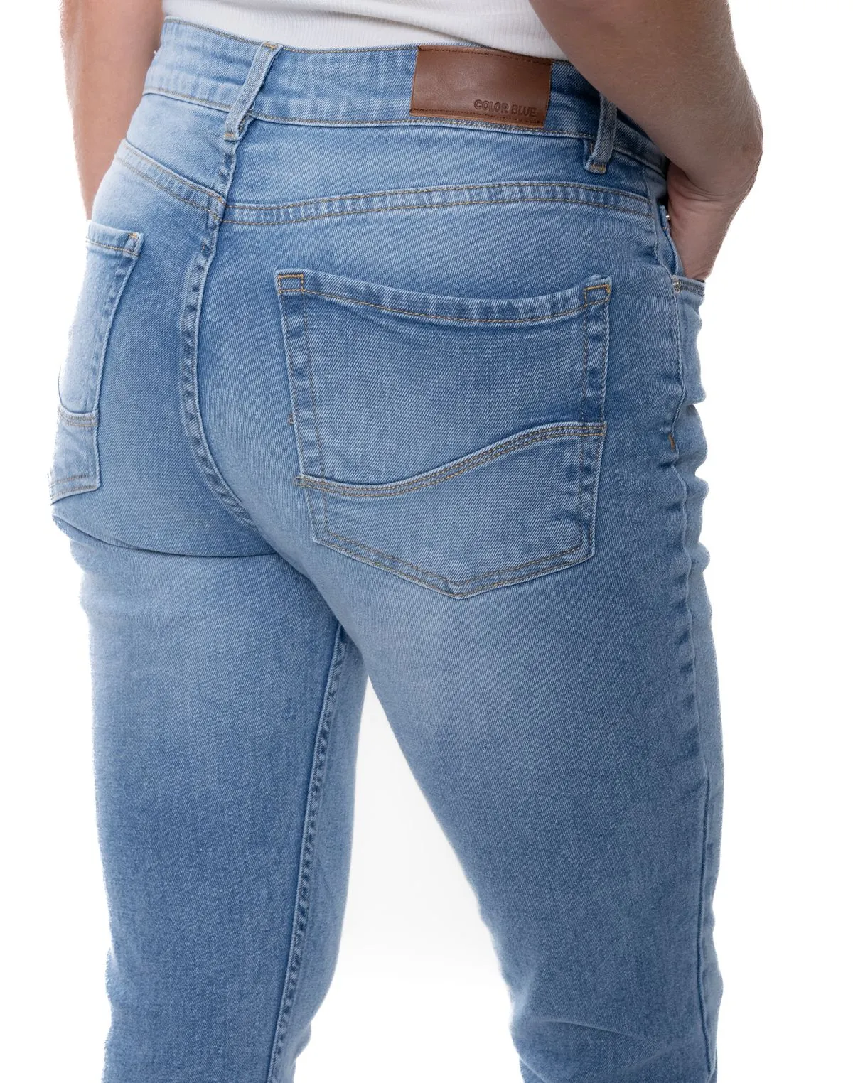 JEAN COLOR BLUE MUJER - HIGH WAIST SKINNY FIT - Imagen 3
