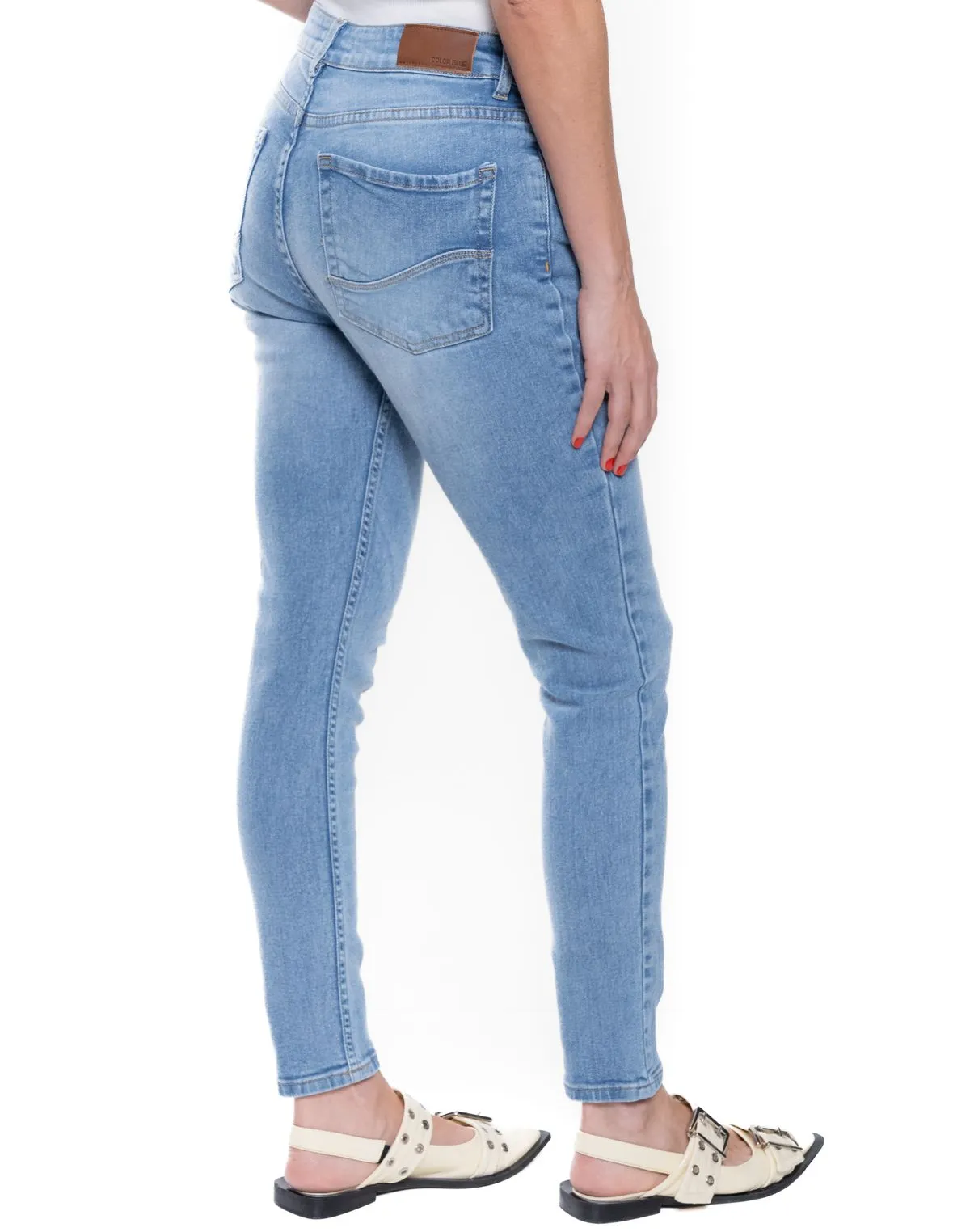 JEAN COLOR BLUE MUJER - HIGH WAIST SKINNY FIT - Imagen 2