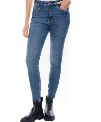 JEAN COLOR BLUE MUJER - HIGH WAIST SKINNY FIT