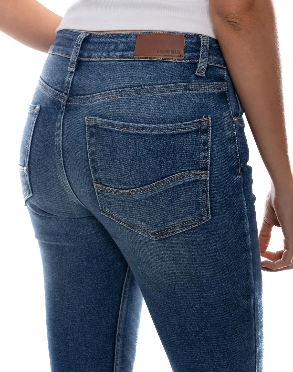 JEAN COLOR BLUE MUJER - HIGH WAIST SKINNY FIT - Imagen 5