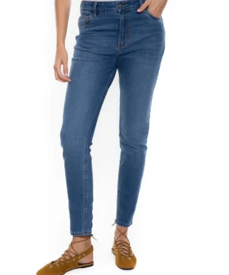 JEAN COLOR BLUE MUJER - HIGH WAIST SKINNY FIT