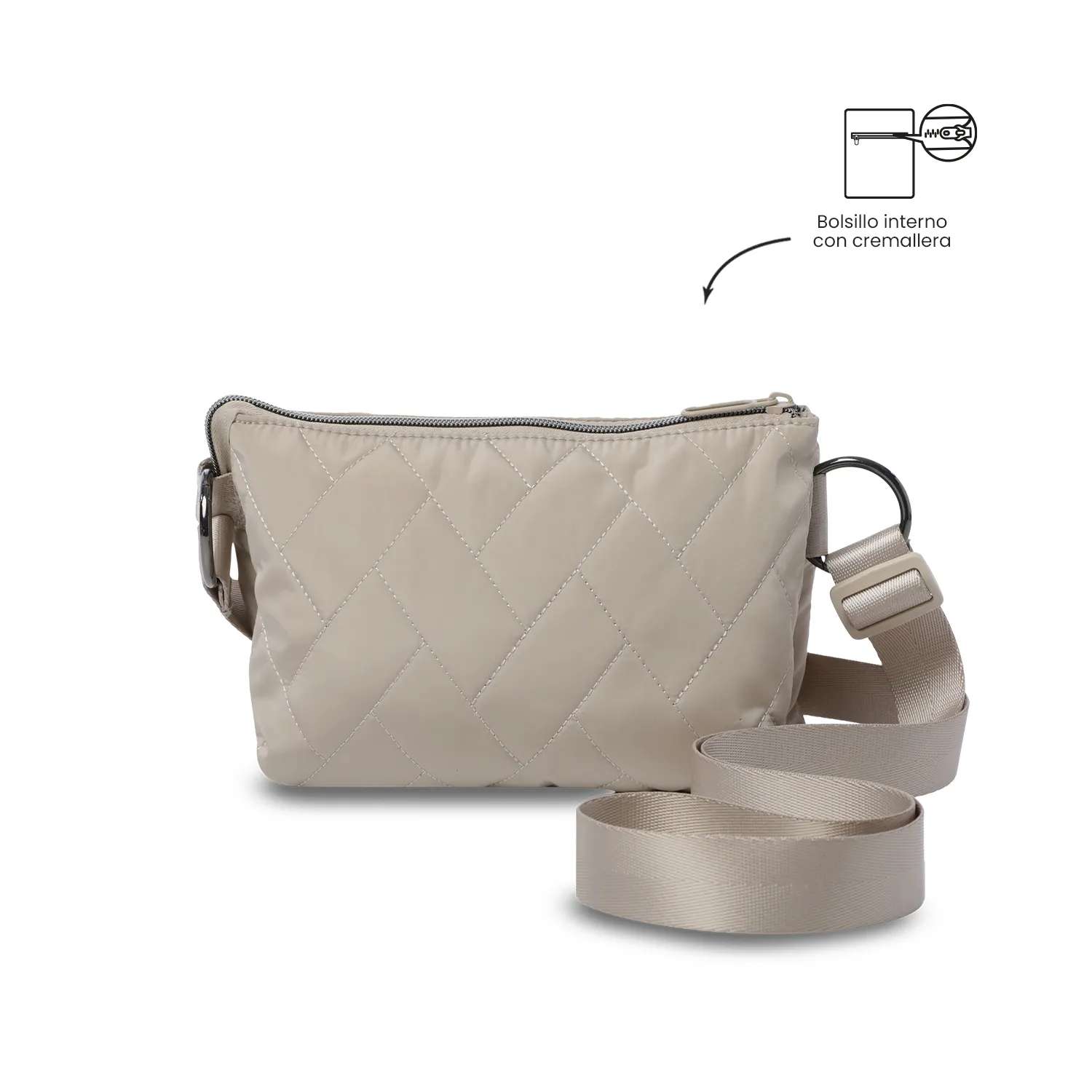 BOLSO TOTTO ASIA - BEIGE - TALLA S - Imagen 5
