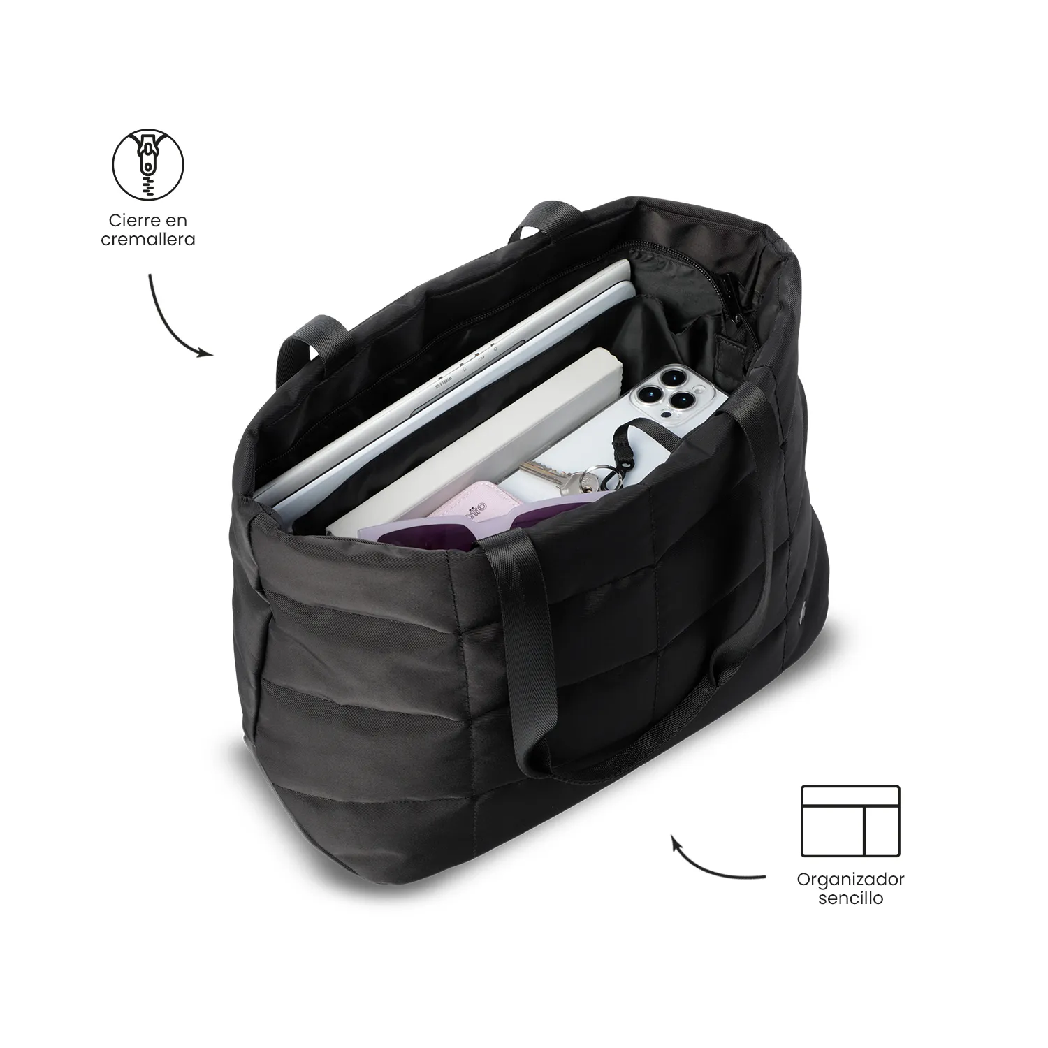 BOLSO TOTTO FREYA - NEGRO - Imagen 4