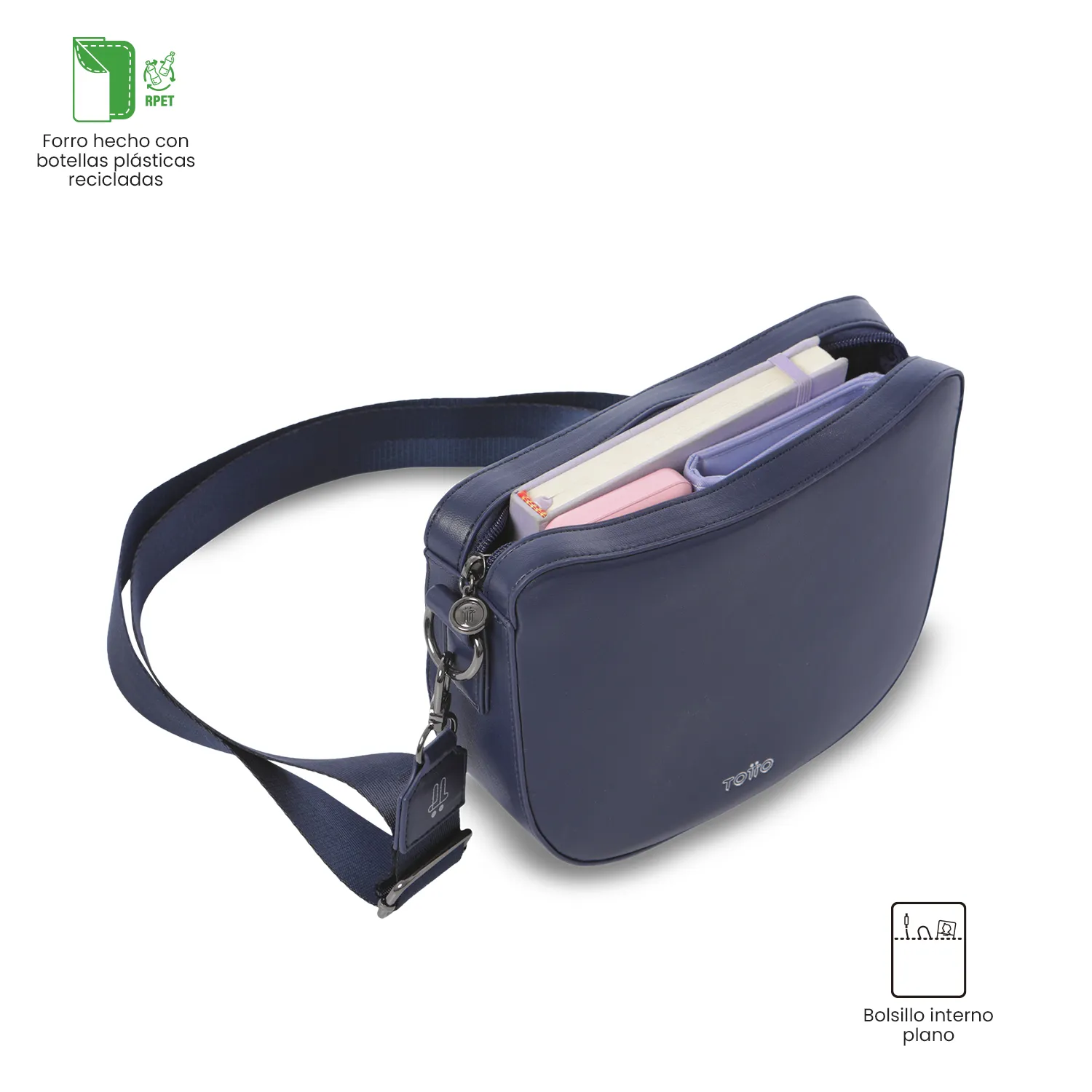BOLSO TOTTO STYLE 2 EN 1 CROSSBODY - AZUL - Imagen 6