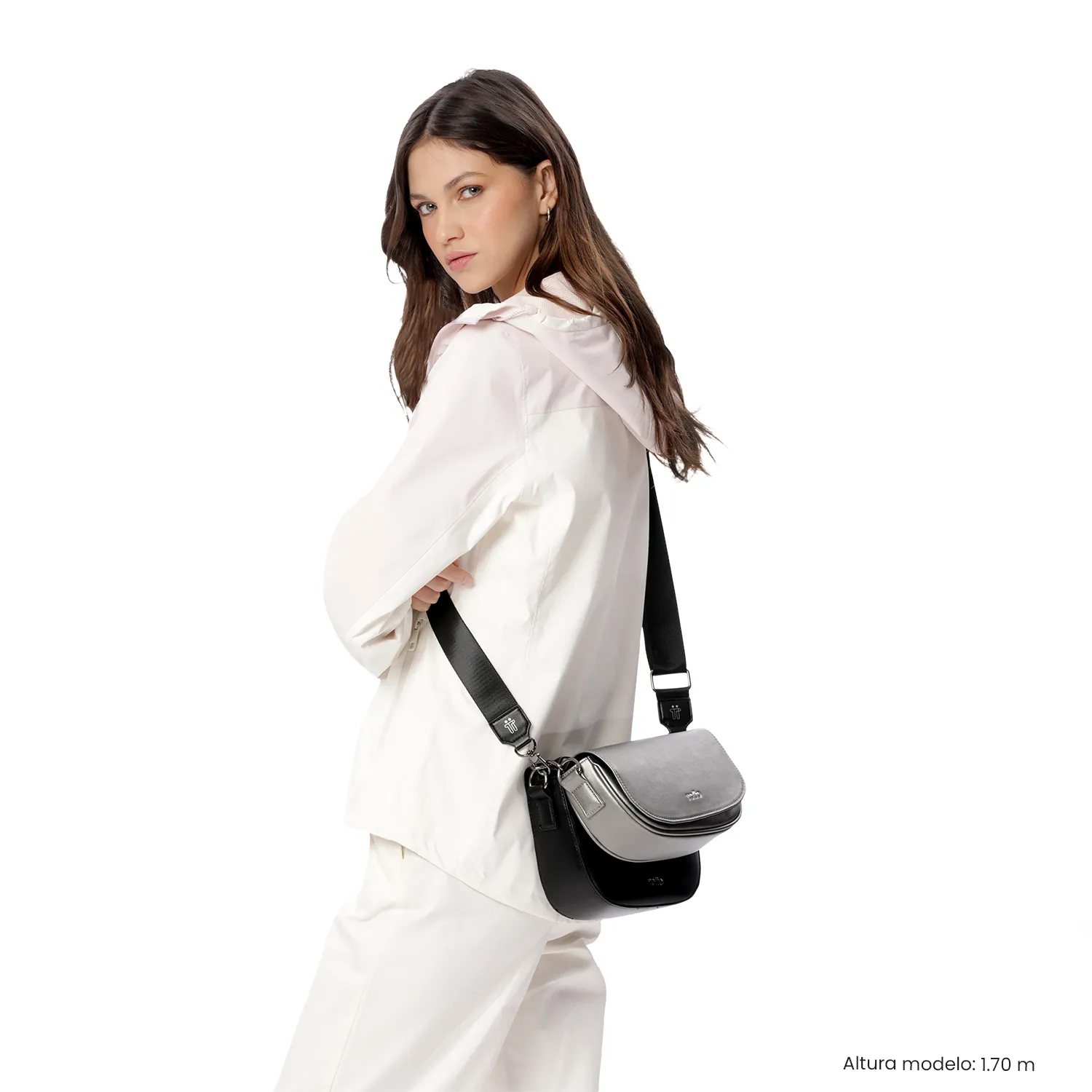 BOLSO TOTTO STYLE 2 EN 1 CROSSBODY - GRIS - Imagen 4