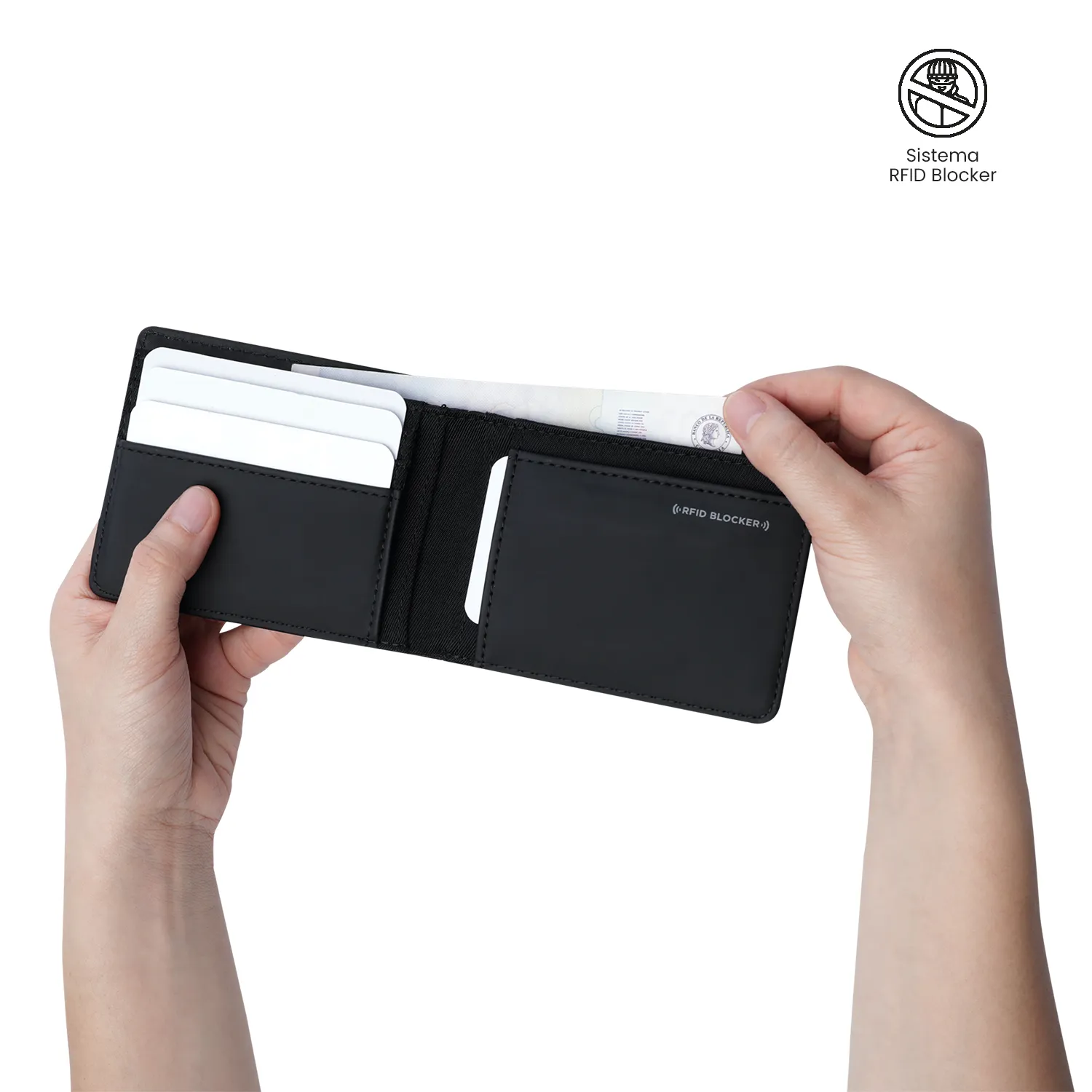 BILLETERA TOTTO VLIDERI 3.0 RFID BLOCKER - NEGRO - Imagen 3