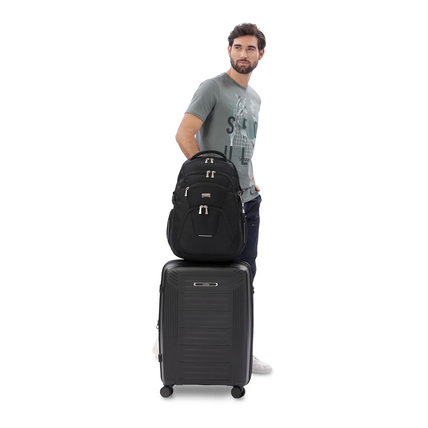 MORRAL TOTTO POLIXAN 3.0 PORTA PC 16" - TALLA XL - NEGRO - Imagen 9
