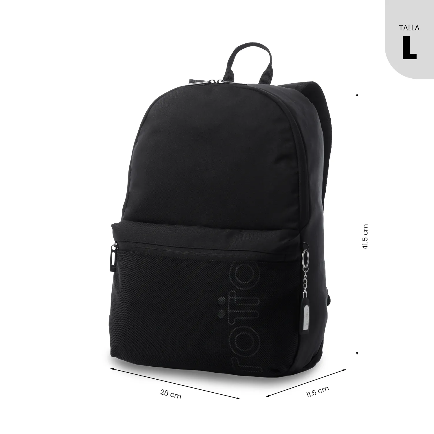 MORRAL TOTTO DRAGONAR NILO PORTA PC 13" - TALLA M - NEGRO - Imagen 3