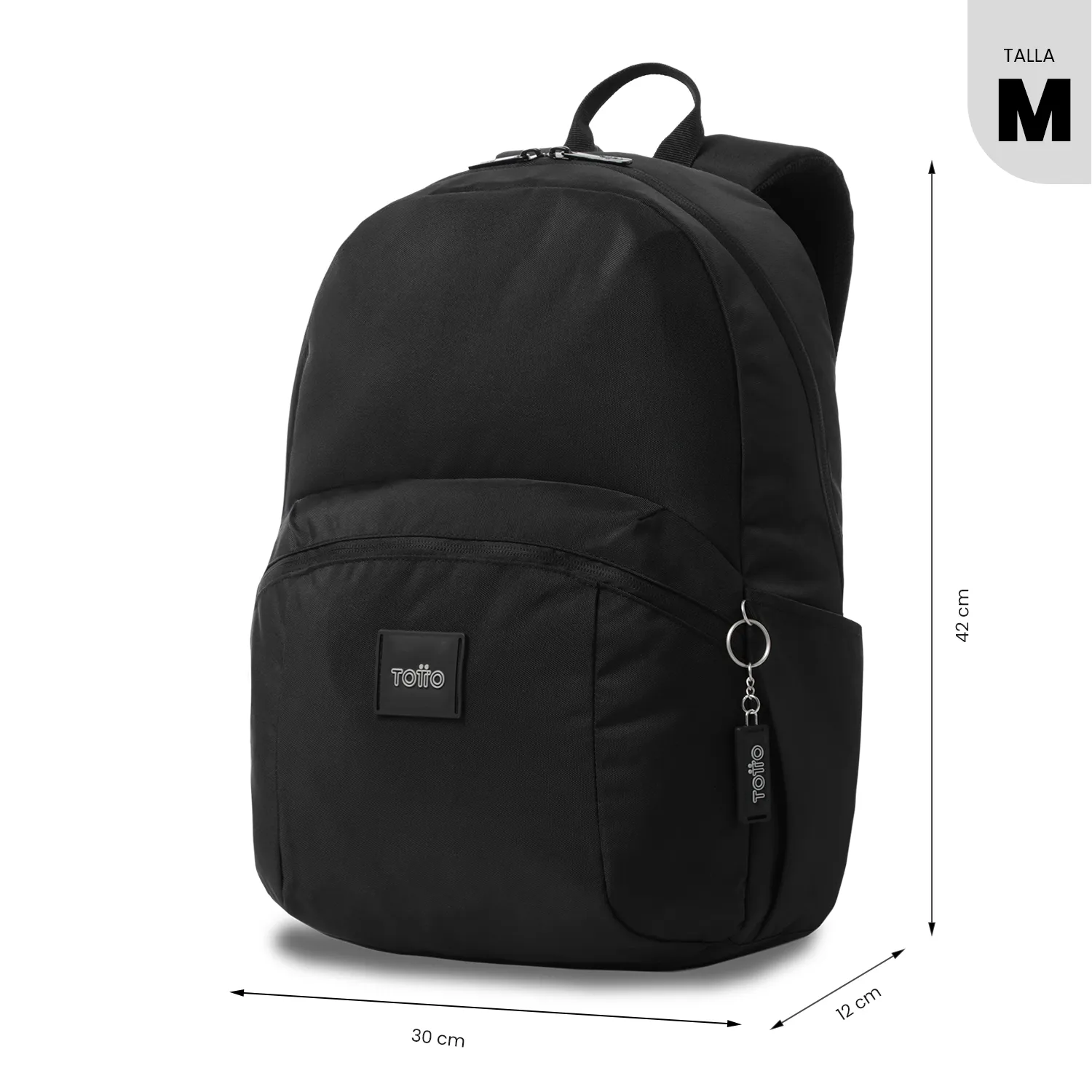MORRAL TOTTO TRIK 2.0 PORTA PC 14" - TALLA M - NEGRO - Imagen 3