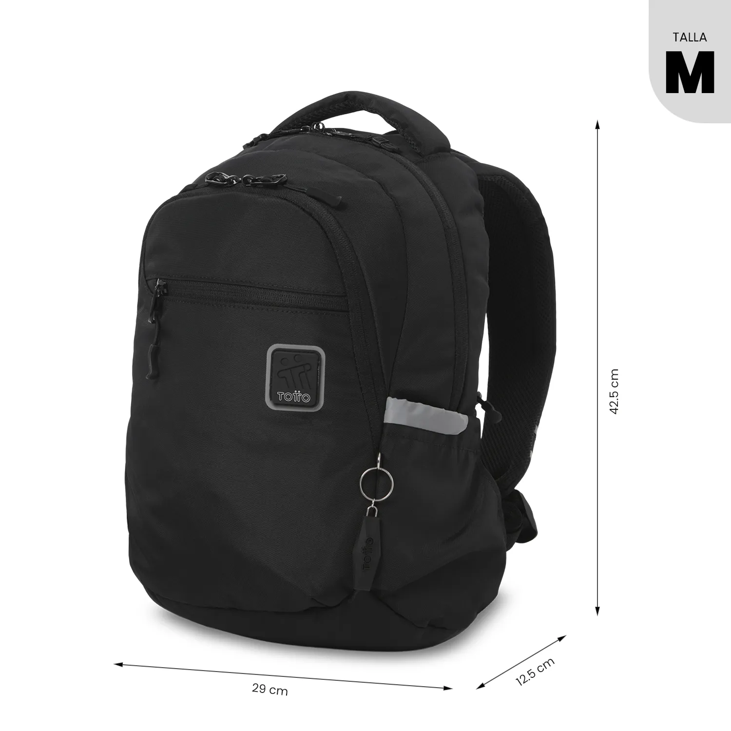 MORRAL TOTTO MISISIPI 2.0 PORTA PC 14" - TALLA M - NEGRO - Imagen 3