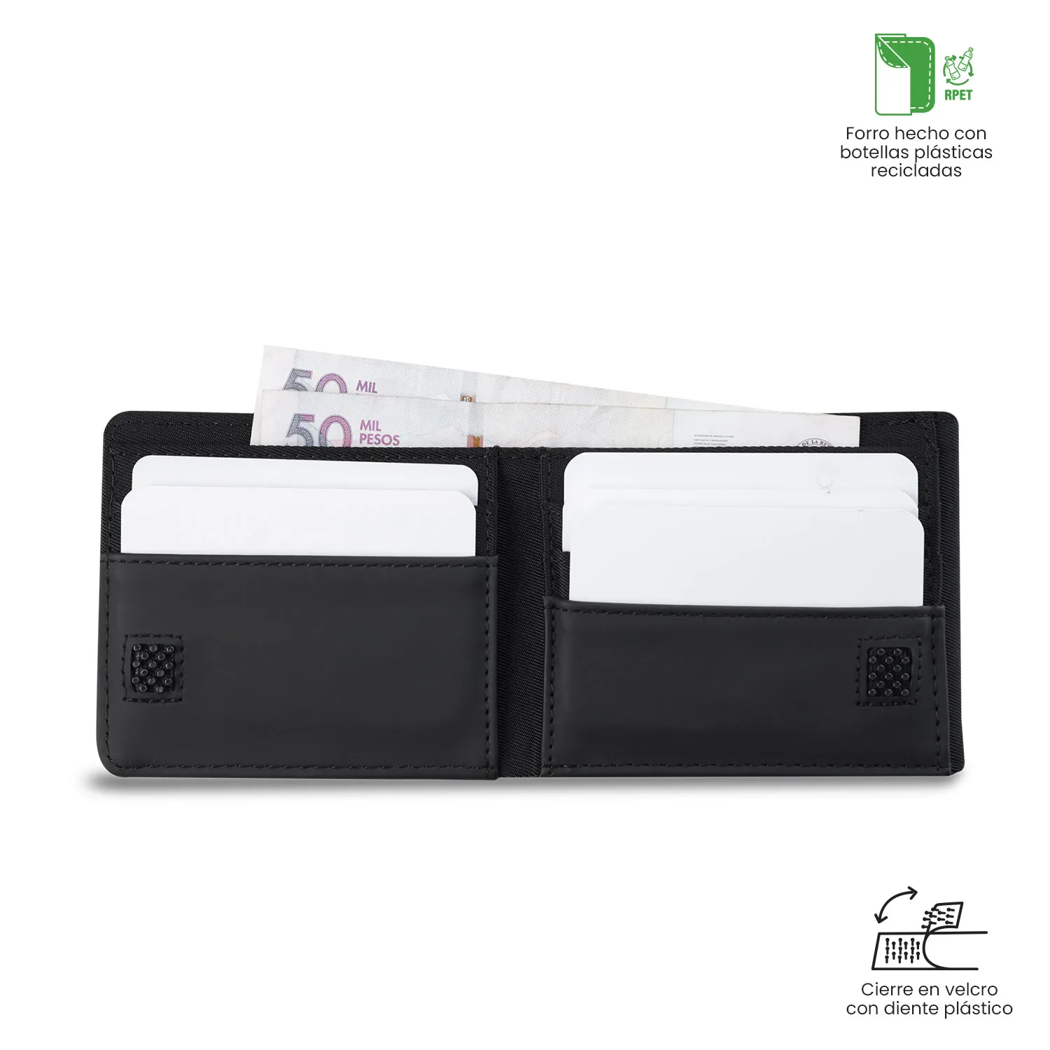 BILLETERA TOTTO ERMAC 3.0 RFID BLOCKER - NEGRO - Imagen 4