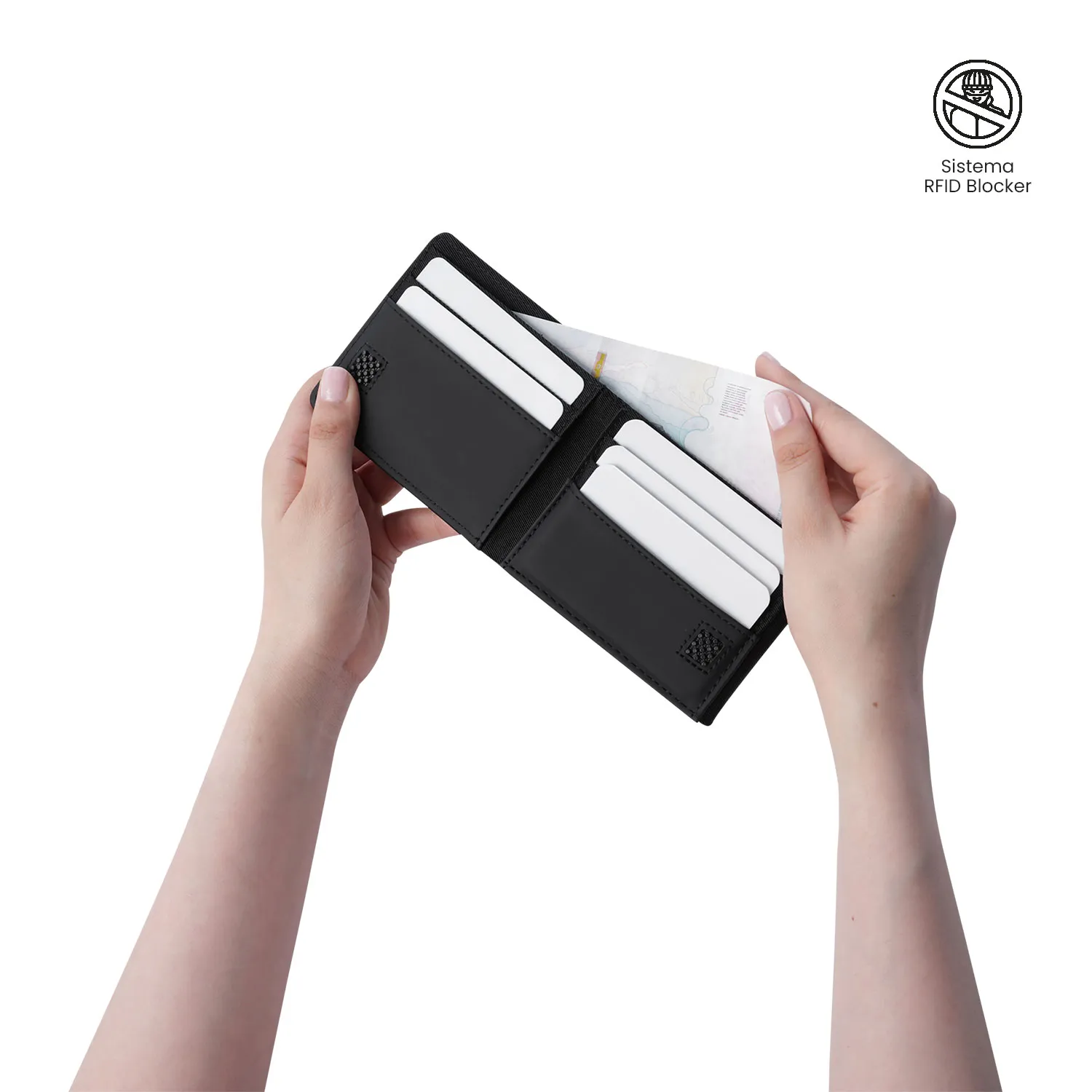 BILLETERA TOTTO ERMAC 3.0 RFID BLOCKER - NEGRO - Imagen 3