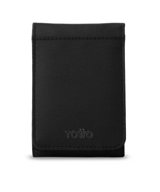 BILLETERA TOTTO WOOD 2 GRANDE L RFID BLOCKER - NEGRO